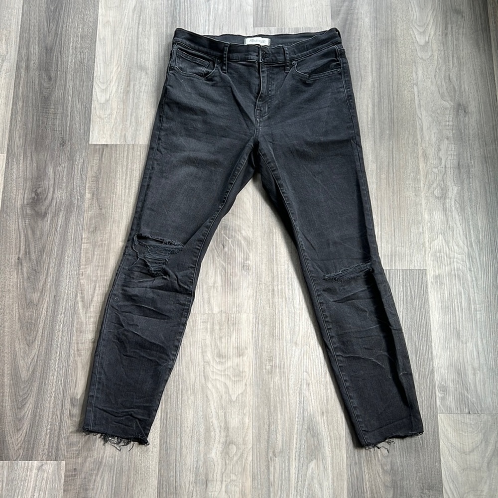 Madewell 9” High Riser Skinny Skinny Ripped Jeans